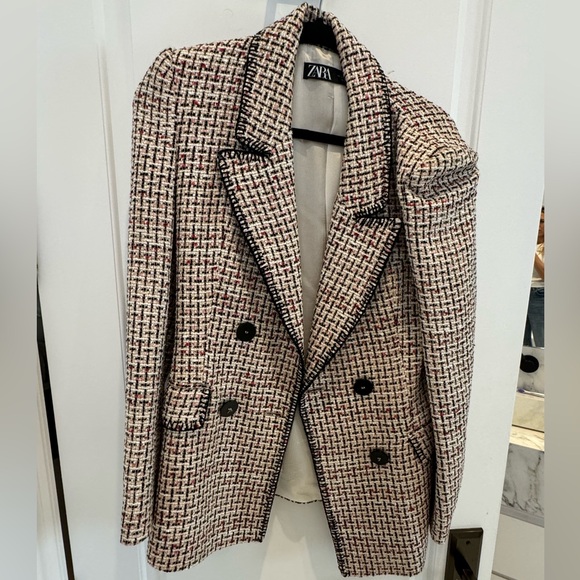 Zara tweed oversized blazer - Picture 1 of 2